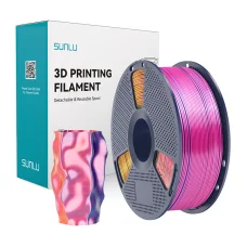 Sunlu PLA+ Silk trojfarebný filament červeno-žlto-modrý