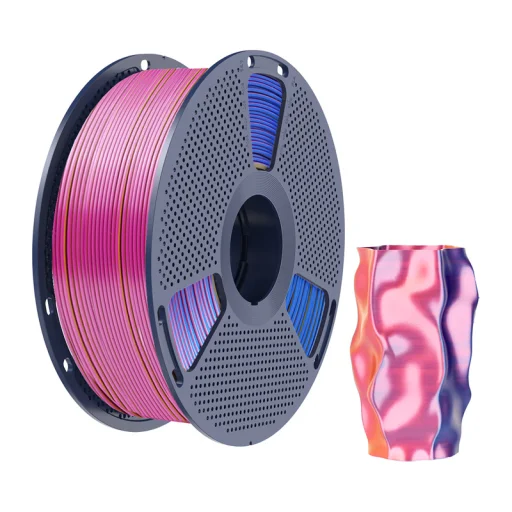 Sunlu PLA+ Silk trojfarebný filament červeno-žlto-modrý - 2