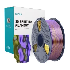 Sunlu Filament PLA+ Silk trojfarebný čierno-zlato-fialový