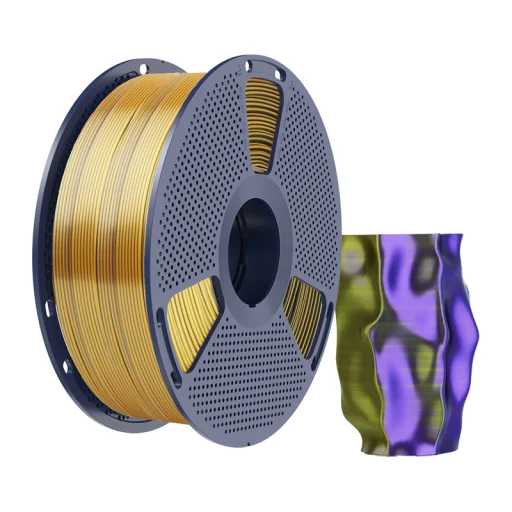 Sunlu Filament PLA+ Silk trojfarebný čierno-zlato-fialový - 2
