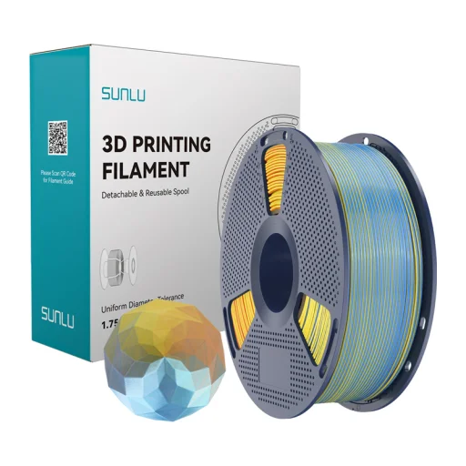 Sunlu PLA+ Silk štvorfarebný filament modrá-fialová-oranžová-žltá - 1