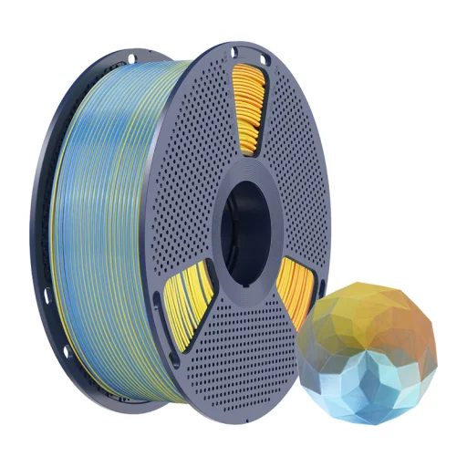 Sunlu PLA+ Silk štvorfarebný filament modrá-fialová-oranžová-žltá - 2