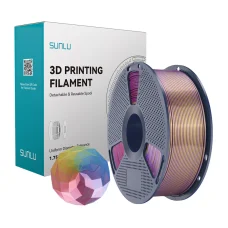 Sunlu PLA+ Silk négy színű filament kék-lila-piros-arany