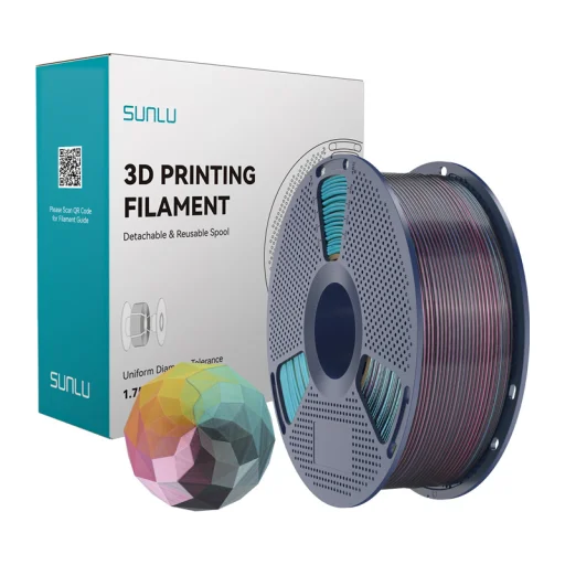 Sunlu PLA+ Silk štvorfarebný filament červená-žltá-zelená-čierna - 1