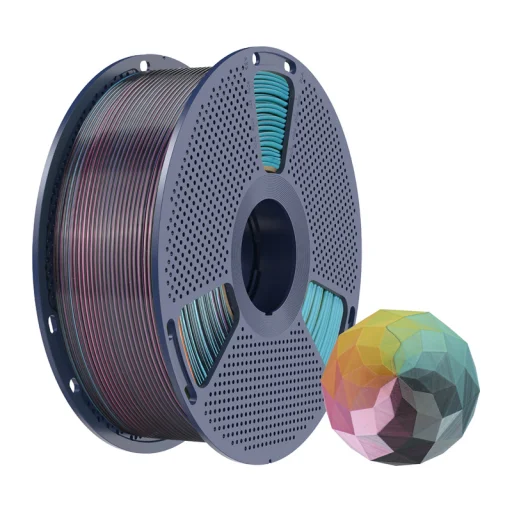 Sunlu PLA+ Silk négy színű filament piros-sárga-zöld-fekete - 2