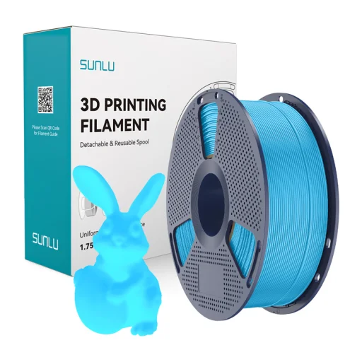 Sunlu PLA v tme svietiaci technický modrý filament - 1