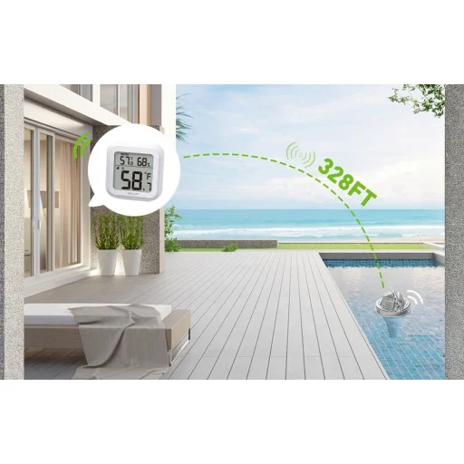 RainPoint vezeték nélküli medencehőmérő vevőegységgel - 6