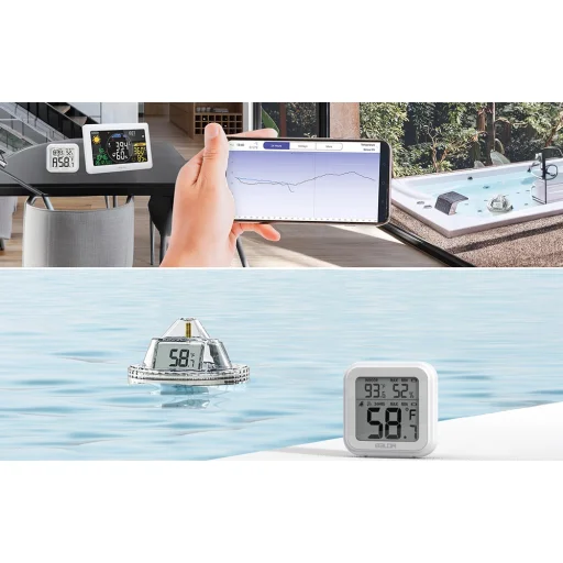 RainPoint vezeték nélküli medencehőmérő vevőegységgel - 9