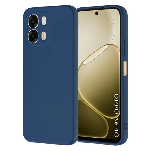 Tmavomodré puzdro Techsuit SoftFlex pre Oppo A6 4G - 1