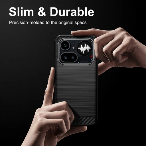 Nothing Phone 4a Pro čierny Techsuit - karbónový silikónový obal - 5