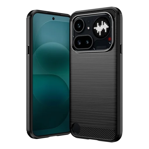 Nothing Phone 4a Pro čierny Techsuit - karbónový silikónový obal - 1