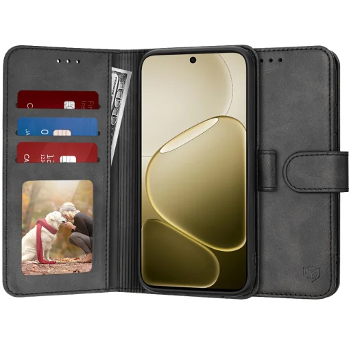 Oppo A6 4G čierne flipové puzdro Techsuit Diary - 1
