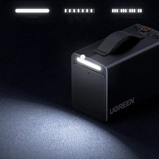 Ugreen 150 PSI 12V elektrický kompresor do auta s digitálnym displejom - sivý - 6