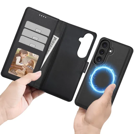 Samsung Galaxy S26 Tech-Protect Wallet MagSafe matt fekete tok - 4