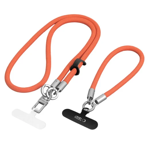 Tech-Protect C10S Rope Crossbody & Wrist oranžová/titánová - 1