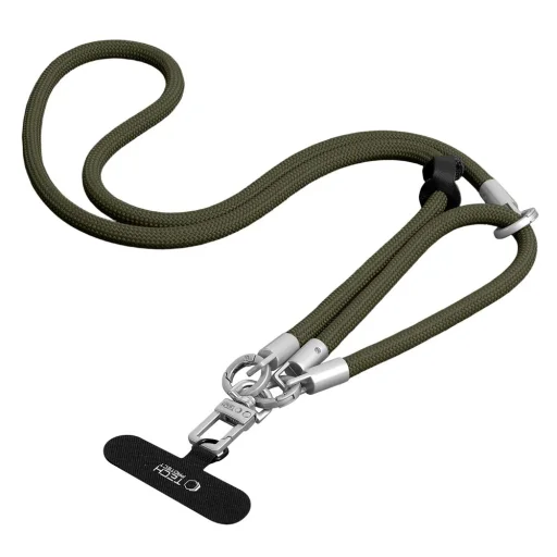 Tech-Protect C10S Rope Crossbody & Wrist olivovo zelená/titánová - 4