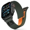 Apple Watch 8 / 9 / 10 / 11 / SE / Ultra (44 / 45 / 46 / 49 mm) Tech-Protect Nylon Elite nylonový remienok zeleno-oranžový thumbnail