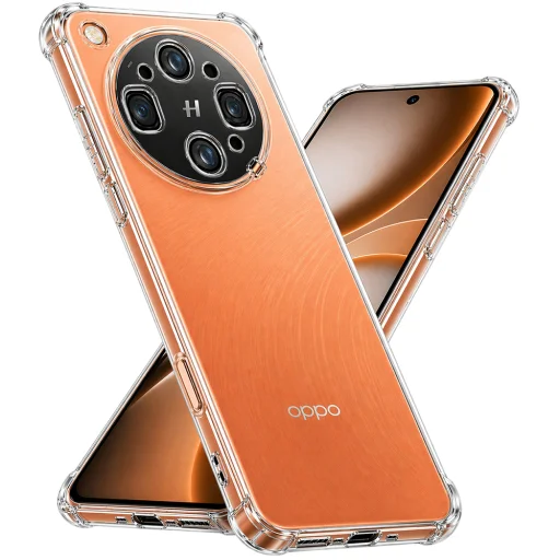 Techsuit - Nárazuvzdorné priehľadné silikónové puzdro - puzdro pre Oppo Find X9 Ultra - priehľadné - 1