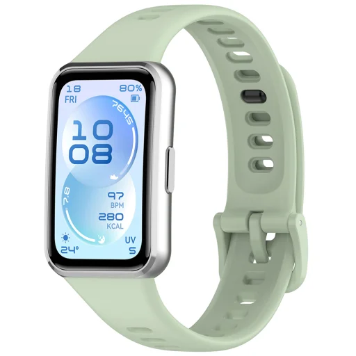 Techsuit - Remienok (W081) - Huawei Band 11 / Band 11 Pro - Mätovo zelená - 2