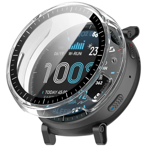 Techsuit - Defense360 Pro + ochranné sklo - Amazfit Active Max - Priehľadný kryt - 1