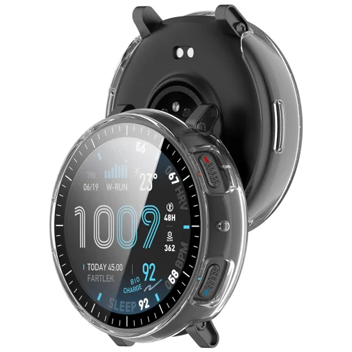 Techsuit - Defense360 Pro + ochranné sklo - Amazfit Active Max - Priehľadný kryt - 3