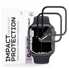 Techsuit - Nano Flex (balenie 2 ks) - Apple Watch 7 / 8 / 9 45mm - Čierne ochranné sklo