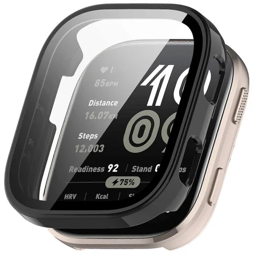Techsuit - Defense360 Pro + Ochrana obrazovky - Amazfit Bip 6 - Čierne puzdro - 1
