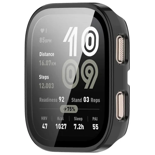 Techsuit - Defense360 Pro + Ochrana obrazovky - Amazfit Bip 6 - Čierne puzdro - 2