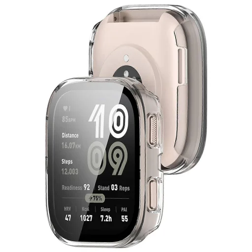 Techsuit - Defense360 Pro + Ochranné tvrdené sklo - Amazfit Bip 6 - Priehľadné puzdro - 3