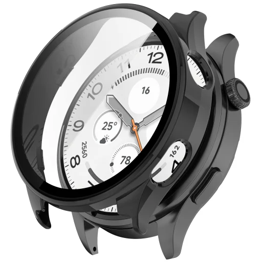 Techsuit - Defense360 Pro + Ochranné sklo - Xiaomi Watch 5 (47mm) - Čierne puzdro - 1