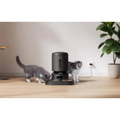 PETLIBRO Granary 5L automata kisállatetető dupla tállal (fekete) - 4