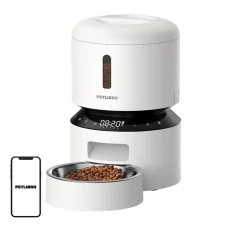 PETLIBRO Granary 3L automatické kŕmidlo pre domáce zvieratá s dvojitou miskou (biele)