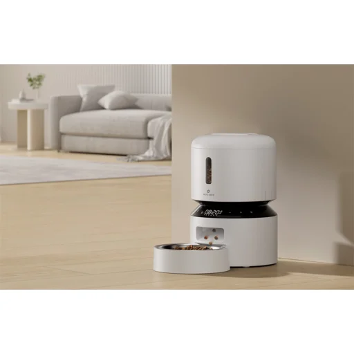 PETLIBRO Granary 3L automatické kŕmidlo pre domáce zvieratá s dvojitou miskou (biele) - 6
