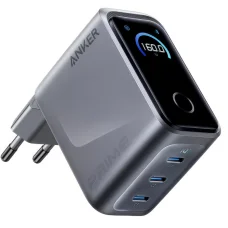 Anker Prime sieťová nabíjačka, 160W, 5.36A, 3 x USB-C, sivá A2687341