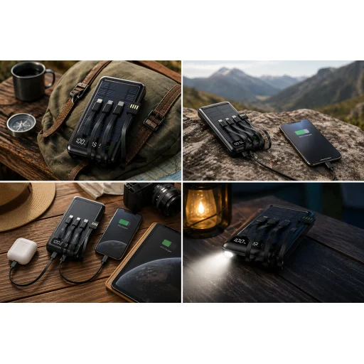 Setty SLR-120 20000 mAh čierna solárna powerbanka - 2