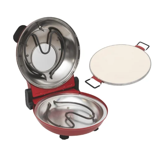 HOME HGPZ30 elektromos pizzasütő, 1200W, max. 430 °C, mechanikus hőmérő, pizzakő, duplafalú ablak, alsó/felső sütés - 5