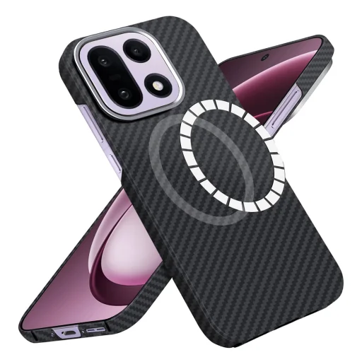 OnePlus 15 Čierne Techsuit - Aramid Fiber MagSafe puzdro - 1