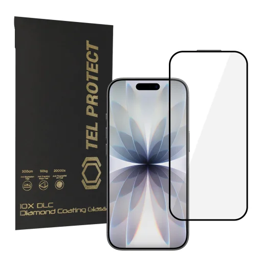 Edzett üveg Tel Protect 10X HD DLC Gyémánt bevonat iPhone 16 Pro/17 (boríték) üvegfólia - 1
