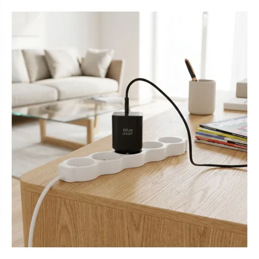 iPhone 17 Pro / Pro Max Blue Star USB-C AVS sieťový nabíjací adaptér SFC 2.0 3A 60W čierny - 8
