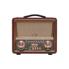 SAL RRT22 hordozható retró rádió multimédia lejátszóval, Bluetooth hangszóró, 3-sávos rádió, MP3 lejátszás USB/microSD eszközről, akkumulátor