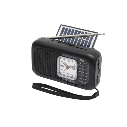 SAL RPH3 solárne rádio a multimediálny prehrávač, hybridné nabíjanie, 3-pásmové, solárne, Bluetooth, vymeniteľný akumulátor - 4