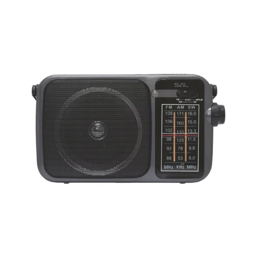 SAL RPR10 prenosné rádio s multimediálnym prehrávačom, bezdrôtový Bluetooth reproduktor, 3-pásmové rádio, prehrávanie MP3 z USB/microSD zariadení, nabíjateľné - 2