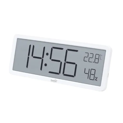 HOME HC18 vlhkomer a teplomer s budíkom, s prémiovým LCD displejom, na nábytok aj na stenu - 2