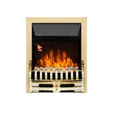 HOME FKKI25G vstavaný elektrický krb, max. 2000 W, LED svetelný efekt, 2 stupne, diaľkové ovládanie, týždenný časovač, zlaté zdobenie