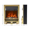 HOME FKK25G szabadon álló elektromos látványkandalló, max. 2000 W, LED lángeffekt, 2 fokozat, mechanikus vezérlés, arany díszítés thumbnail