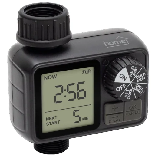 HOME GWTDIG Automatický časovač zavlažovania, zavlažovací počítač, automatické a manuálne režimy, LCD displej, ¾” a ½” pripojenie - 1