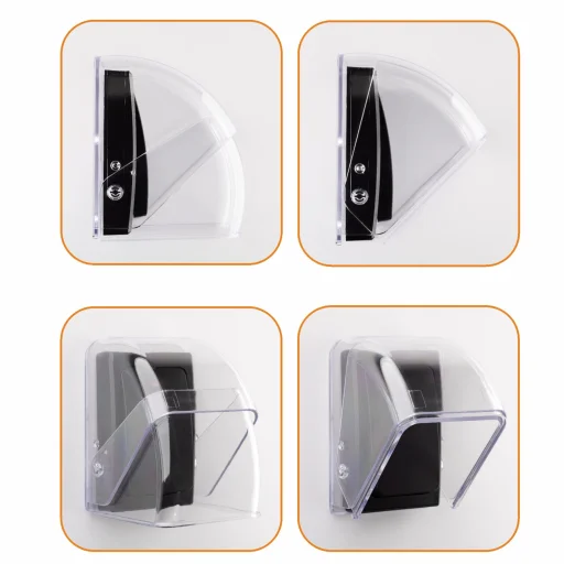 HOME DBCOVER csengő nyomógomb védőburkolat, univerzális, eső, hó, szél, por elleni védelem - 1