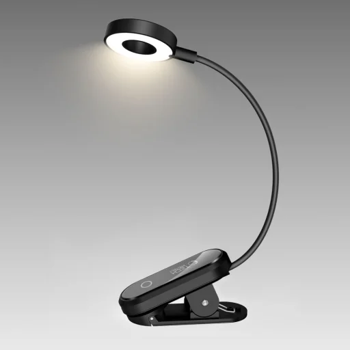 Tech-Protect LL100 štipcová lampa na čítanie čierna - 3