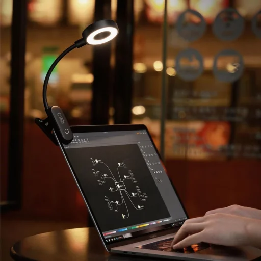Tech-Protect LL100 štipcová lampa na čítanie čierna - 8