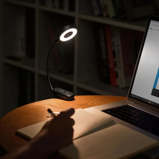 Tech-Protect LL100 štipcová lampa na čítanie čierna - 9